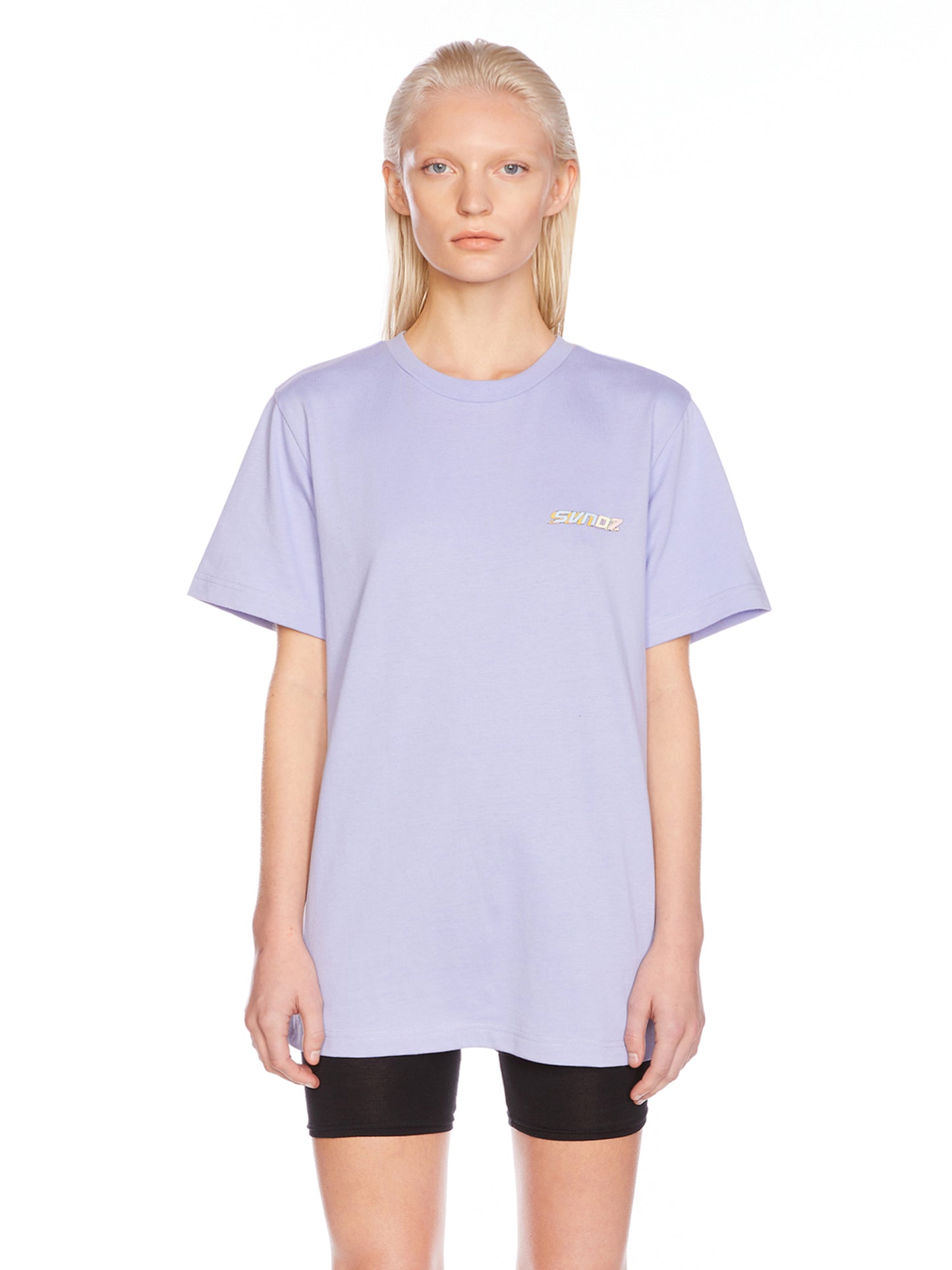 蓝紫色涂鸦T恤