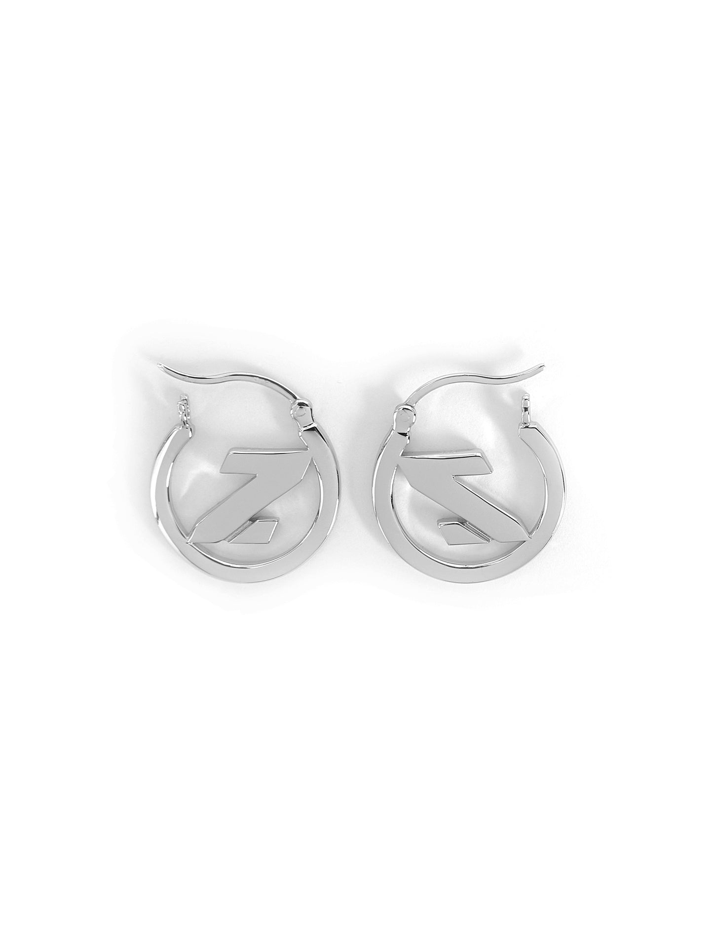 Mini Z Hoop Earrings (For China shipping only)